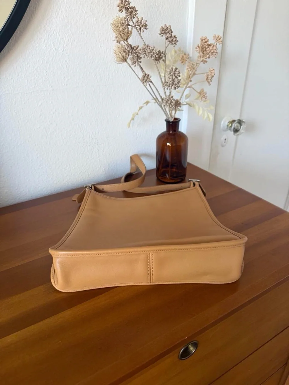 Coach leather tan